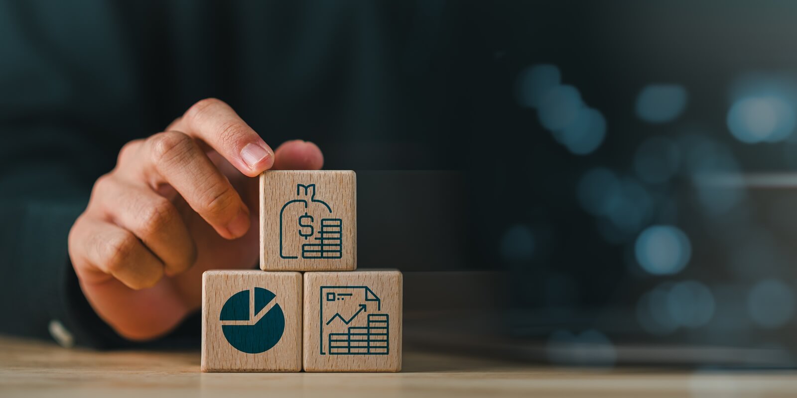 financial advisor analyzing investment strategy and business growth with savings planning